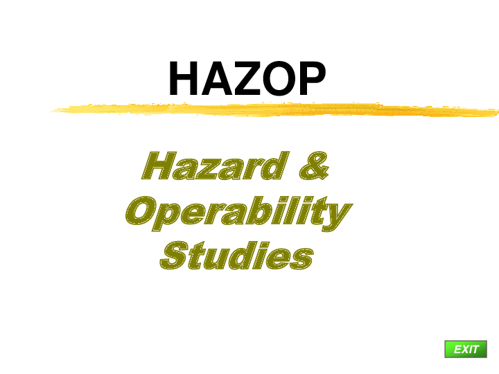 Metode Hazop (Hazard and Operability Study)