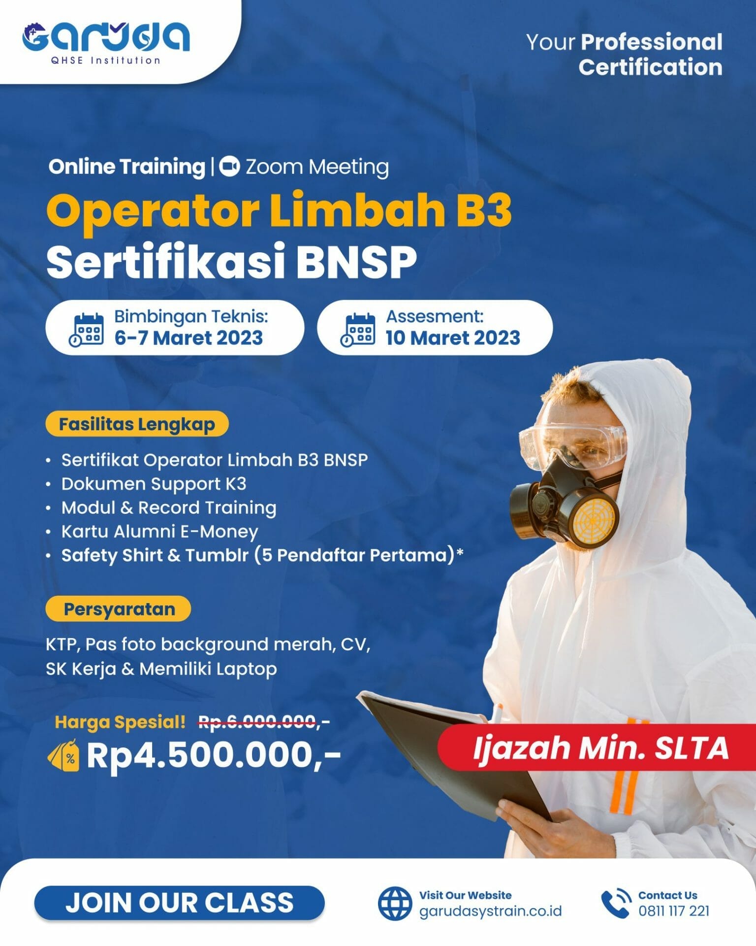 Pelatihan Operator Limbah Sertifikasi BNSP| Garuda QHSE