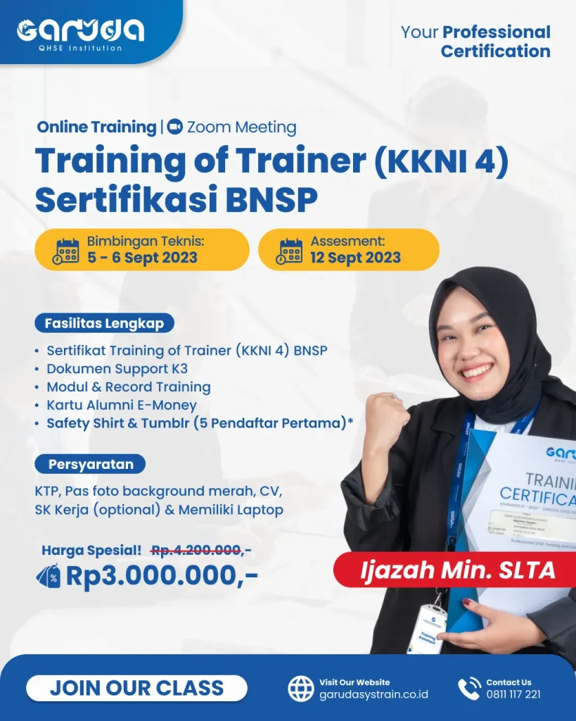 Pelatihan Training Of Trainer (ToT) BNSP | Garuda QHSE